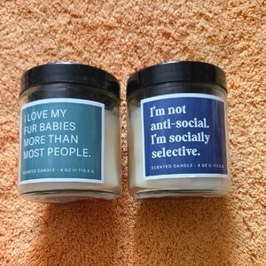 Scented Candle Set - Green and Blue Labels